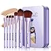 GothicBride Makeup Brushes Set Elegant Purple Premium Makeup Brush Set Synthetic Foundation Powder Concealers Eye Shadows Kabuki Travel Foundation 7Pcs Brush Sets
