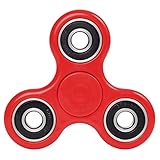 Bostech Hand Fidget Spinner-Perfect for ADHD, Anxiety and Stress Relief-Suitable for Adults and Kids. (Red)