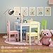 Costzon Kids Table and Chair Set, 5 Piece Wood Activity Table & Chairs for Children Arts, Crafts, Homework, Snack Time, Preschool Furniture, Gift for Boys Girls, Toddler Table and Chair Set (Pastel)