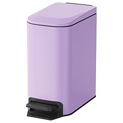 Cesun Small Bathroom Trash Can with Lid Soft