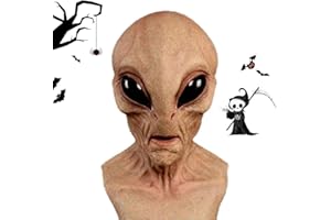 jitaty Halloween Alien Funny Mask,2024 Horror Masquerade Skeleton Mask,Realistic Masks for Adults Human Face,Scary Skull Mask