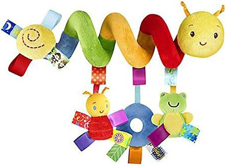 Hot Plush Baby Toy Educational Newborn Mobile Baby Rattles Toys For Kids Colorful Caterpillar Baby Stroller Toys Hanging-Multicolor by Mama Store