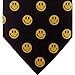 Retreez Happy Smiley Face Emoticon Woven Microfiber Men's Tie - Black