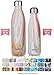MIRA Vacuum Insulated Travel Water Bottle | Leak-proof Double Walled Stainless Steel Cola Shape Portable Water Bottle | No Sweating, Keeps Your Drink Hot & Cold | 17 Oz (500 ml) | Sunset