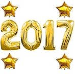 40 Inch Gold 2017 Number Foil balloons