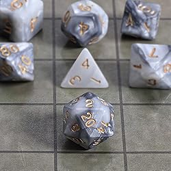 CiaraQ DND Polyhedral Dice Set with a Black Dice