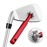Golf Club Groove Sharpener Tool with 6 Cutters, Vancle® Golf Club Re-Grooving Cleaning Tool 6-Tip, Golf Accessories (Red)