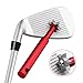 Golf Club Groove Sharpener Tool with 6 Cutters, Vancle Golf Club Re-Grooving Cleaning Tool 6-Tip, Golf Accessories (Red)