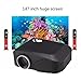 Xinda LED Video Projector(Warranty Include) Home Projector with Free HDMI Support 1080P for Home Cinema Theater TV Laptop Game SD iPad iPhone Android Smartphone-White