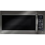 LG 2-cu ft Over-the-Range Microwave with Sensor Cooking (Fingerprint-Resistant Black Stainless Steel)