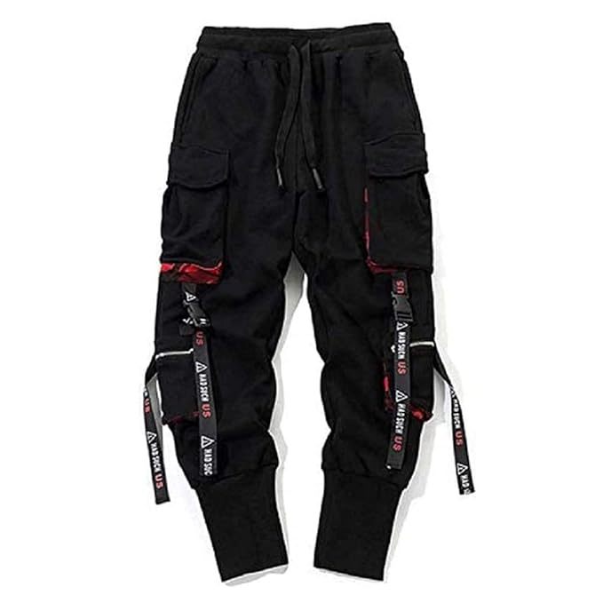 Buy Huaheng Men Work Combat Cargo Pants with Pockets Buckle Straps Techwear Trousers XLarge at