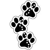 (3pcs) Black Dog Paws Sticker Funny Sayings Quotes Humorous Vinyl Decal for Tumbler Laptop Kindle Water Bottles Books Phone Gift for Dogs Lovers - Size 3x2