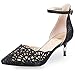 IDIFU Women's IN2 Candice Wedding Rhinestones Sequins Low Kitten Heels Pumps Dress Evening Shoes for Women Bridal Bride