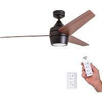 Honeywell Bonterra 52" Ceiling Fan With Light – Remote Control, LED, 5 Blades, Matte Black - View #2