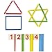 Generic Wooden Number Cards and Montessori Counting Rods with Box