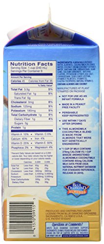 Almond Breeze Almond Coconut, Unsweetened Original, Almondmilk and Coconutmilk Blend, 64, fl oz - Thumbnail 6