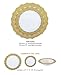40 Piece Gold Disposable Plastic Plates, Hard and Reusable, Real China Look - Party Package Set - Includes 10