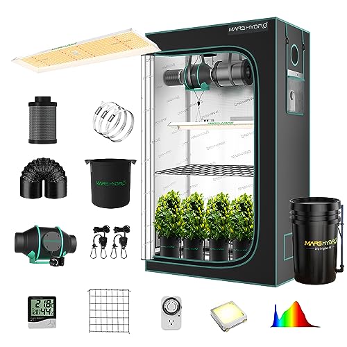 MARS HYDRO 2x4 Grow Tent Complete System with Auto Drip Irrigation Kit