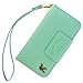 HILDA Galaxy S6 Case, Galaxy S6 Wallet Case,PU Leather Case,Credit Card Holder,Flip Cover Case[Mint Green]