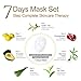 Ariul 7Days  Sheet Masks –  Antioxidant & Reduce Inflammation Korean Sheet Mask with Natural Essence for Skincare Routine, 100% Botanical Fiber Mask (Green Tea)
