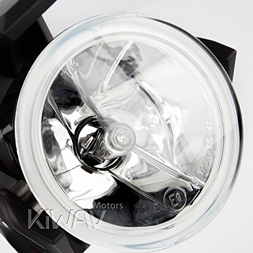 KiWAV Magazi motorcycle NS-41 round fog light black fork tube mount