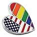 PinMart Gay Pride Rainbow Flag Love Wins LGBT Enamel Lapel Pin Set