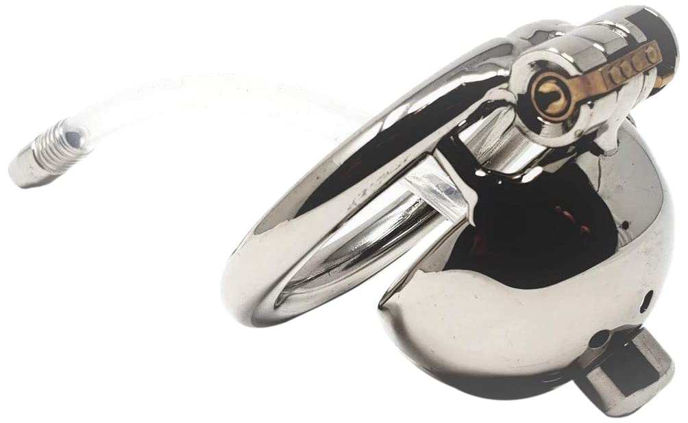 Bondage Masters Chastity Cage Male Chastity Device, Short Cage and Urethral Tube