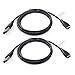 2-PACK Fitbit HR Charging Cable With Screen Protector Extra Long (3.3ft), TUSITA Replacement USB Charge Charger Wire cord For Fi