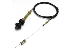 AUTOMCO 10FT Vernier Adjustable Lock Cable VCGTX10, Heavy Duty Vernier Locking Throttle Cable 10 FT Black Locking Adjustable Heavy Duty Vernier Control Cable