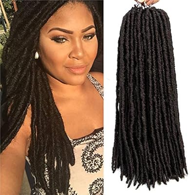 Straight Faux Locs With Curly Ends Goddess Locs Crochet Hair Soft