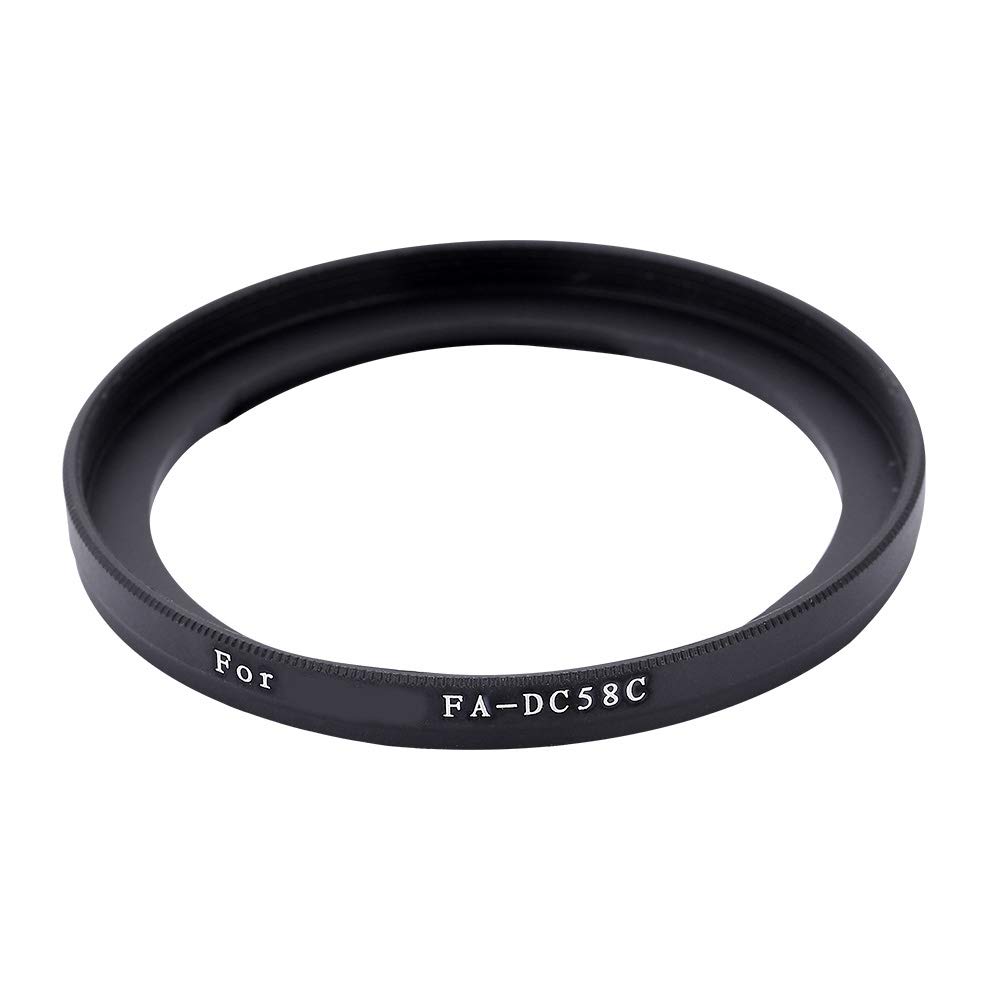 Yunir FA-DC58C Black Alloy Lens Filter Adapter Ring Ultra Slim Camera Photo Accessory for POWERSHOT G1X 58mm Filter