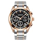 KASHIDUN Watches, Men's Full Stainless Steel Luminous Quartz Watch Fashion Casual Business Dress Wristwatch Waterproof 30M Water 918-MKHM
