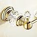 OWOFAN Soap Holder With White Ceramics Dish Bath Storage Shelf Crystal Bathroom Accessories Brass Gold HK-31K