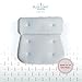 Blue Coast Collection-Bath Pillow for Tub with Konjac Sponge-Large Size for Bathtub, Hot Tub, Jacuzzi, and Home Spa-Non-slip Luxury Support for Head, Neck, Back and Shoulders, 6 Strong Suction Cups