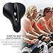 Pedal To The Medal Bike Seat - Most Comfortable Bicycle Seat for Women -Comfort Stationary Bike Seat Cushion, Spin Bike, Road Bike, or Mountain Bike Saddle - Water and Dust Resistant Cover (Black)