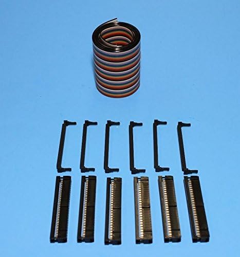 IDC Color Cable Ribbon Cable Connector Kit 3 Ft 50-Pin (2x25) , Fast ship from USA
