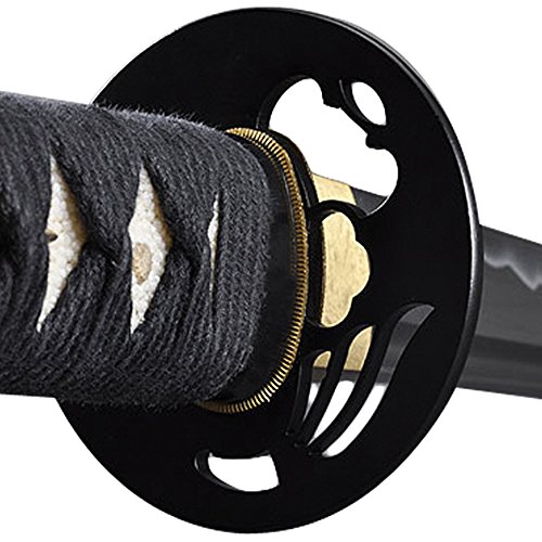 Handmade Sword Hand Forged Carbon Steel Black Wooden Scabbard Samurai Katana Sword â€“ Iron 350