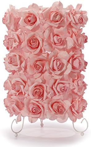 Outstanding Household 020WX Simple Rose Lamp Set for Modern Room Theme(Blush,14.85"H)