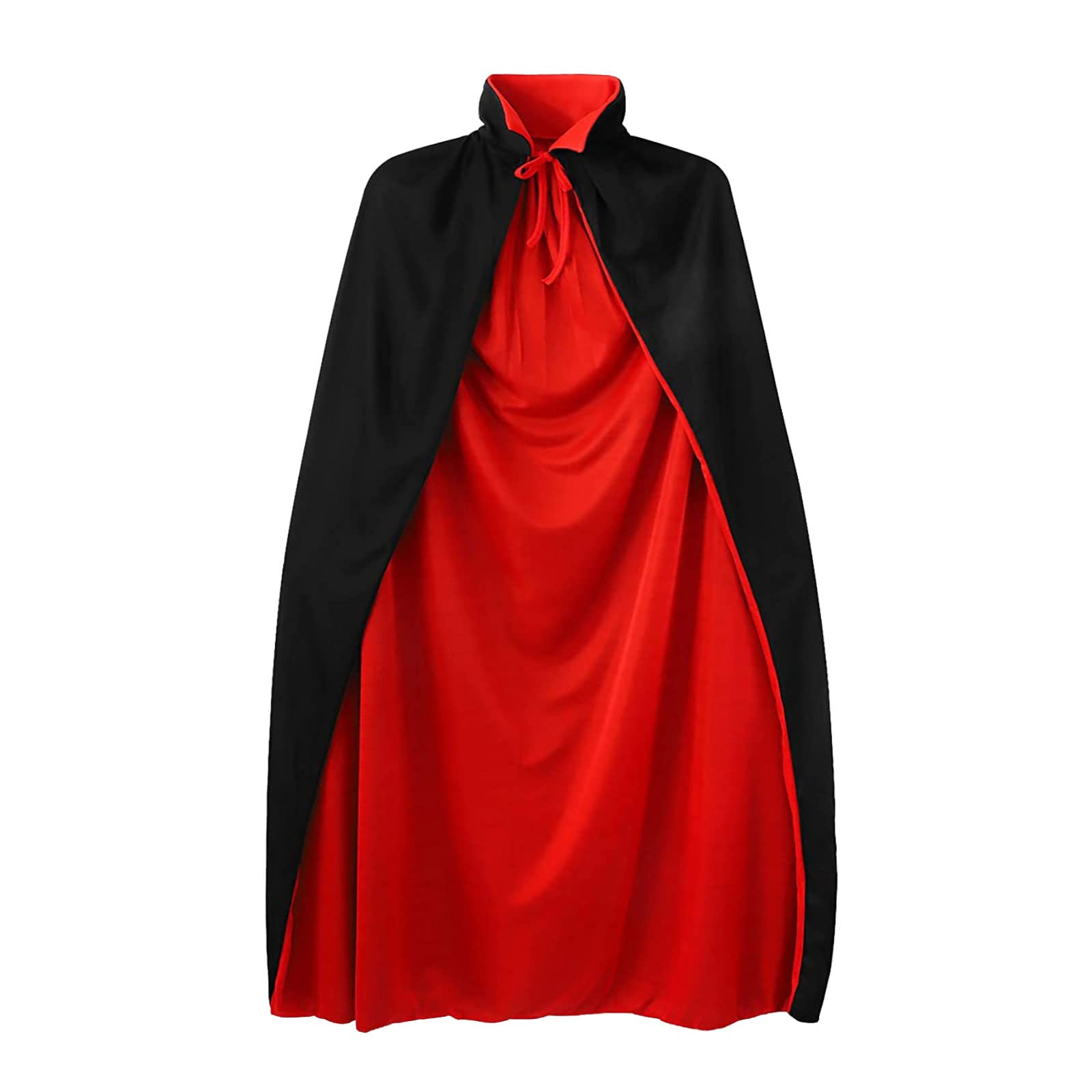MIVAIUN Black Red Cape Halloween Stand-Up Collar Witch Cosplay Accessories Adult/ Fancy Dress Costume, Adult Cape, Cloak Party Dress, Party(Black red,90cm (MIVAIUN - LLDP-90)