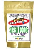 Virgin Extracts (TM) Pure Premium Organic Aronia Berry Chokeberry 4:1 Extract Concentrate SuperFood Powder (4 x Stronger) 16oz Pouch