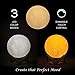 Moon Lamp With Stand | 3D Printed Moon Lamp | Dimmable Touch Control | Rechargeable LED Decor Light | Perfect Night Light for Kids | 3 colors | 5.9 inches | A Bright Lunar By WeXOOM