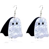 Harry and Henry Halloween Earrings for Women Cute Ghost Bow Earrings for Women Pumpkin Earring Pink Halloween Cosplay Jewelry Gifts Halloweens Costume Trendy 2025