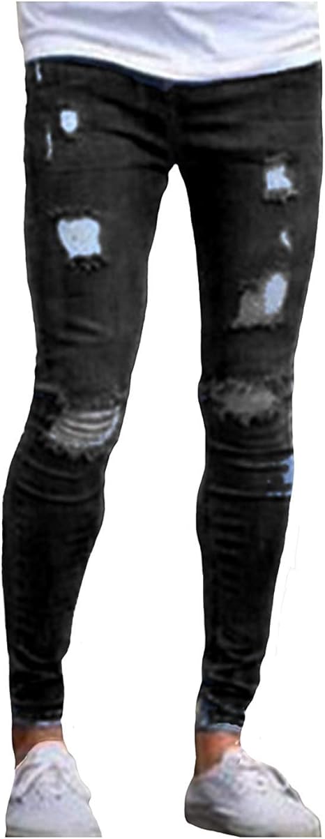 Salopette Uomo Denim Strappata - Jeans Slim Fit, Taglie S-3XL, Vari Colori - Foto 4