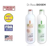 Dr ROSS' BIOGEM Anti Hair Loss Hair Care Set: Shampoo & Conditioner For Oily Hair - 2 x 355ml / SAFE & EFFECTIVE ! 100% Stopped Balding & 97% Noticed Increasing Hair Volume in Clinical Trials(12 weeks, 29 subjects) by an FDA-registered Lab in USA. No Minoxidil(drug), No Paraben. pH balanced revitalizing active organic formula. Made with organic plants extract.