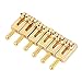 Alomejor Guitar Saddle Bridge Set 6PCS Metal Roller Bridge Repair Parts for Tele 6 String Guitar Replacement Use(Gold)thumb 1