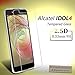 Yihailu Alcatel Idol 4 Tempered Glass Screen Protector HD Clarity 9H Hardness 2.5D Arc Anti-Bubble Film For One Touch idol4 (5.2 Inch) - Retail Package