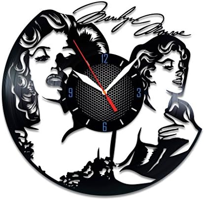 Marilyn Monroe Design Vinyl Record Wall Clock Unique gifts for him her Gift Ideas for Mothers Day Father birthday anniversary wedding cute and funny original gifts for everybody