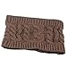 1PC Owill Women Fashion Warm Winter Snow Hat Knit Wool Headband (Coffee)