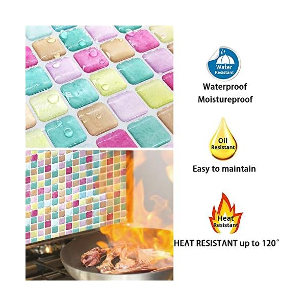 Yoillione 3D Effect Peel and Stick Wall Tiles for Kitchen and Bathroom