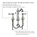 ENZO RODI Classical Style Solid Brass 8 inch Bathroom Faucets Widespread Brushed Nickel, Two-Handle Bath Lavatory Vanity Sink Faucet, for 3-Holes Wide Spread Set, with Metal Lift Pop-up Drain Assembly